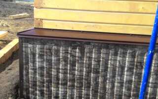 Отделка цоколя частного дома профлистом