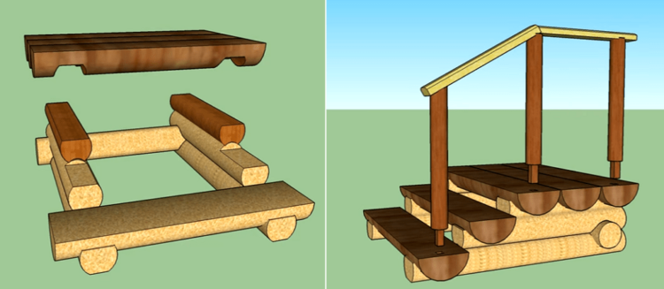 крыльцо частного дома