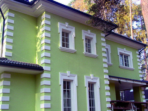 Архитектурные элементы фасадов штукатурка