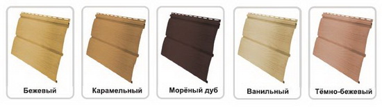 Блок Хаус винил цвета