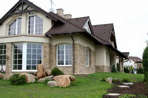 Облицовка фасада камень