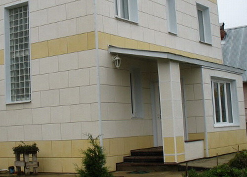 Отделка фасада керамогранитом 1