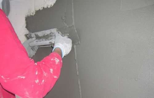 Покраска фасада дома шпаклевка