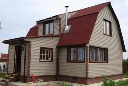 Самая дешевая отделка фасада дома 1