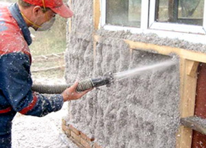 Утепление стен брусового дома снаружи эковатой А