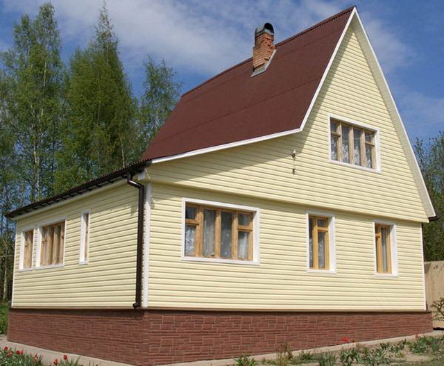 Цветовая гамма сайдинга - образцы обшитых домов в разных цветах 12