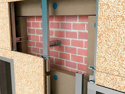 декор фасадов коттеджей керамогранитом