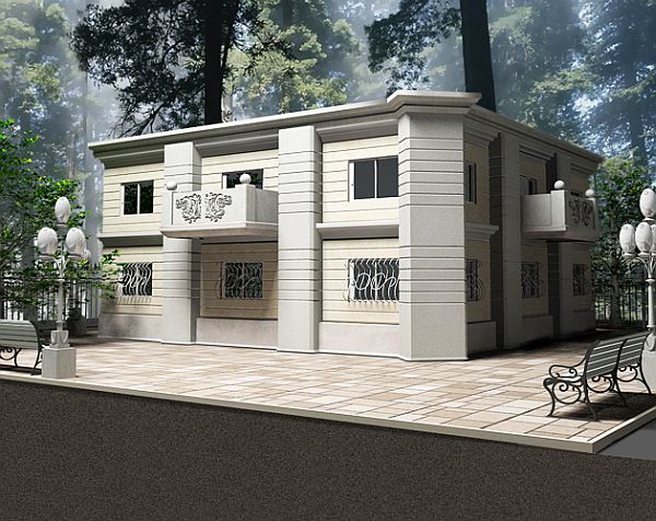 дизайн фасадов коттеджей