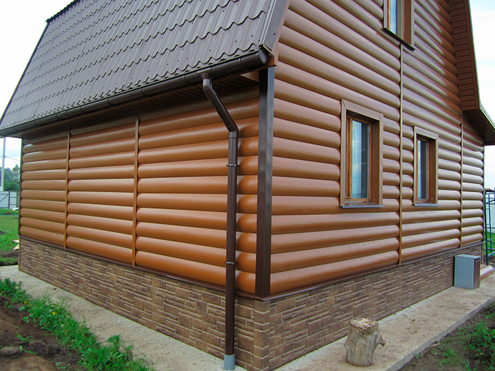 металлосайдинг под бревно
