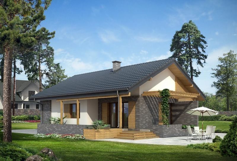 фасад одноэтажного дома