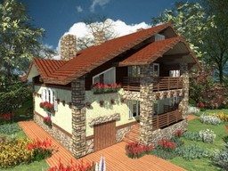 Использование штукатурки, дерева и камня в декоре фасада в стиле Прованс