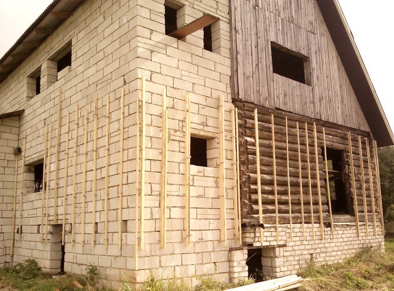 как крепится блок хаус