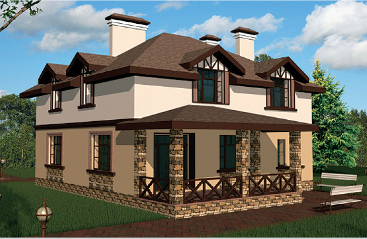 красивые фасады частных домов