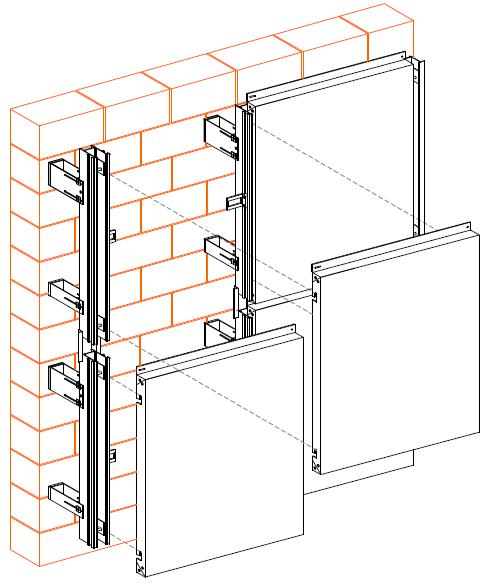 монтаж фасада