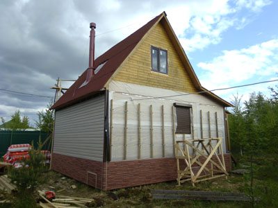 монтаж каркаса под сайдинг