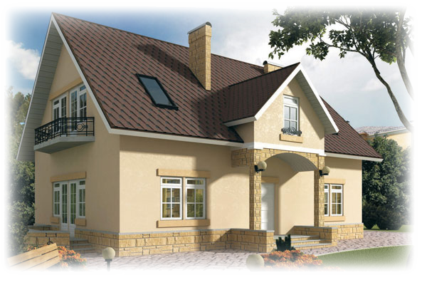 облицовка фасадов загородных домов