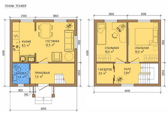 Одноэтажный каркасный дом бесплатные проекты и чертежи 3