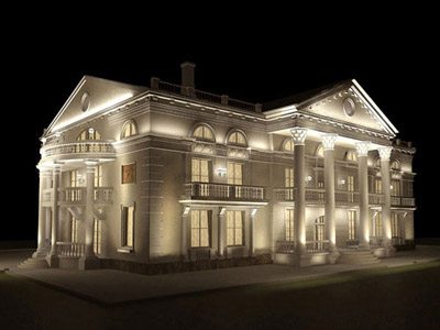 освещение фасада здания