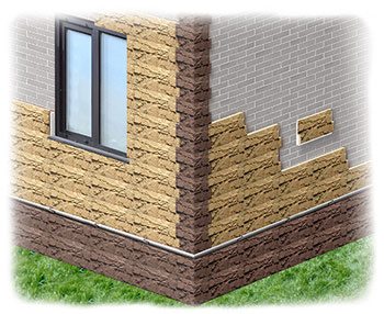 пластиковые фасадные панели под камень