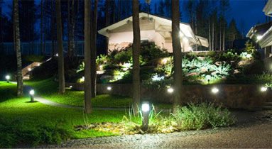 подсветка фасада здания