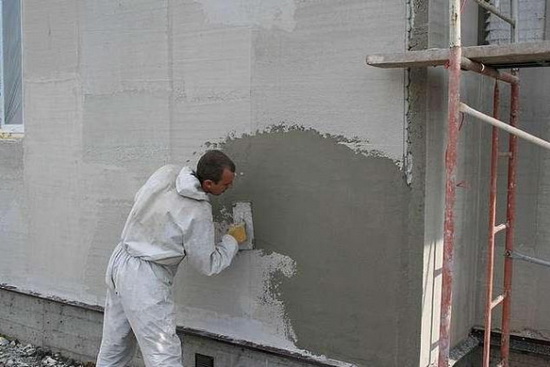 Расход материалов на окраску и штукатурку фасада 3