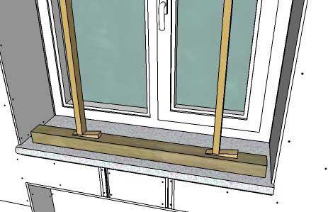 Распорки гарантируют надежную фиксацию подоконника в нужном положении.