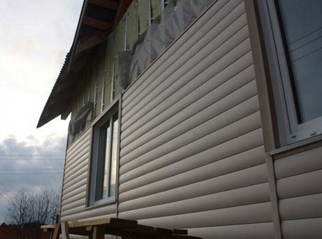 монтаж сайдинга под бревно