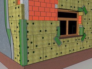 штукатурный фасад isover