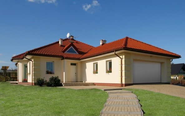 сочетание цветов кровли и фасада