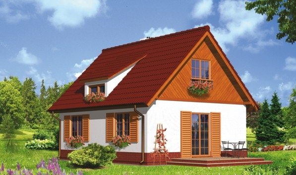 сочетание цветов фасада и кровли