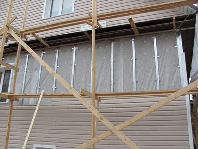 устройство каркаса под сайдинг