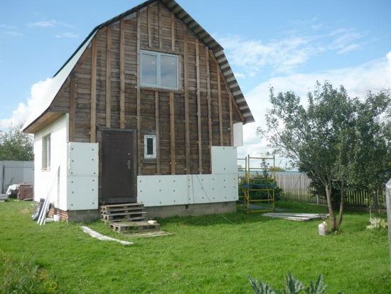 Утепление пенополистиролом стен деревянного дома снаружи 5