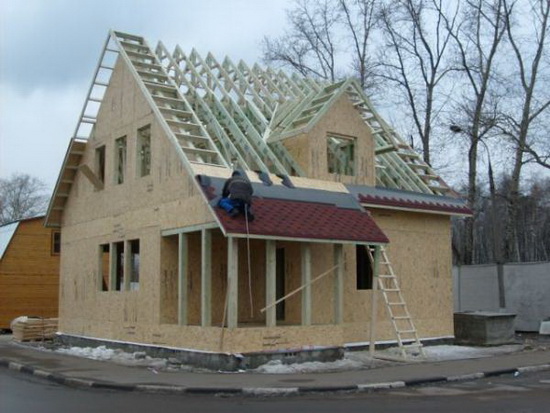 Каркасная пристройка к деревянному дому - утепление веранды при деревянном доме 2