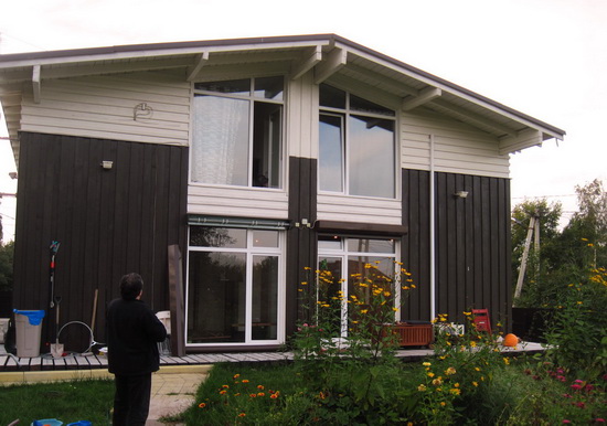 Внешняя отделка каркасного дома – фотографии фасадов 9